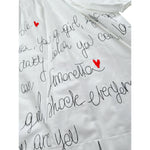 Simonetta Abito Tinta Unita con Stampa per Bambina SW1B53 BIANCO SIMONETTA 