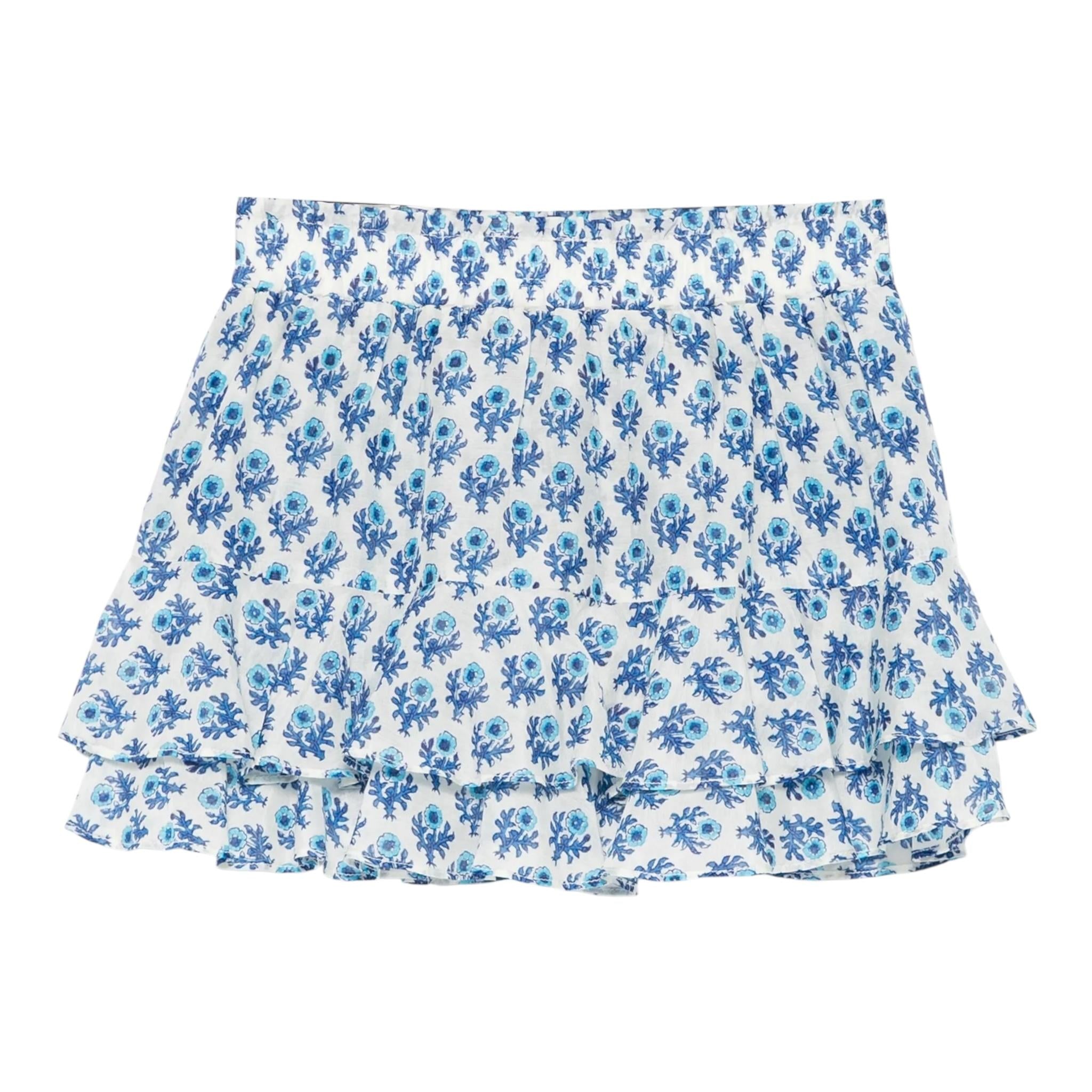 Saint Barth Gonna Tinta Unita Fantasia Floreale per Bambina HRP0020 BIANCO SAINT BARTH 