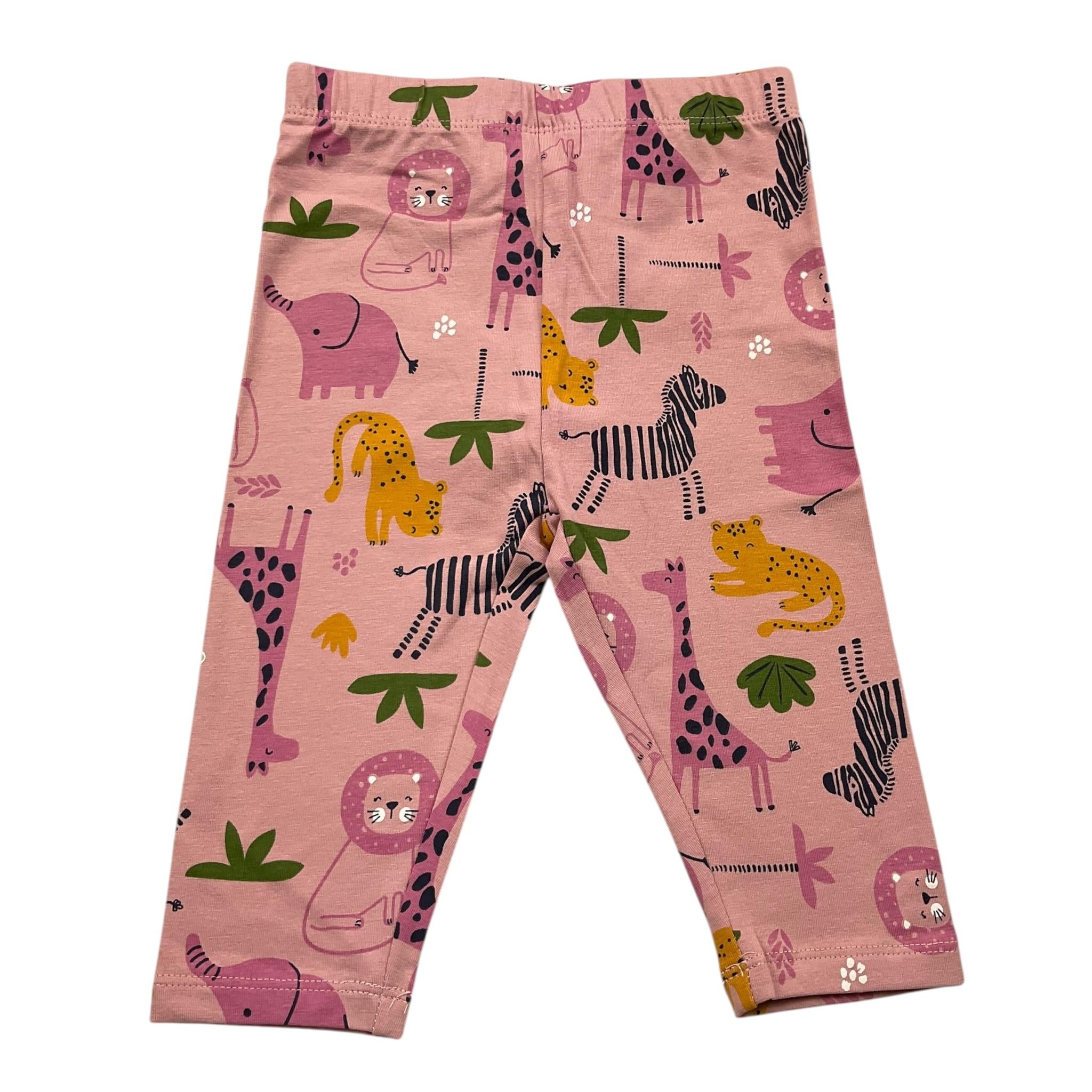 LOSAN leggins tinta unita con stampa in contrasto Rosa per Neonata LBGA0401 ROSA LOSAN 