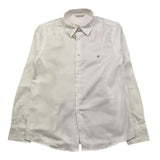 MANUEL RITZ camicia manica lunga con ricamo logo,tinta unita Bianco per Bambino MR0264 BIANCO MANUEL RITZ 