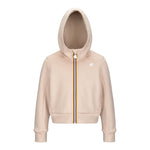 K-WAY felpa con zip e cappuccio tinta unita Rosa per Bambina K41365WXX ROSA K-WAY 