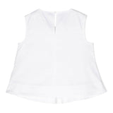 Twinset Camicia Giromanica Tinta Unita Con Logo Bianco Per Bambina