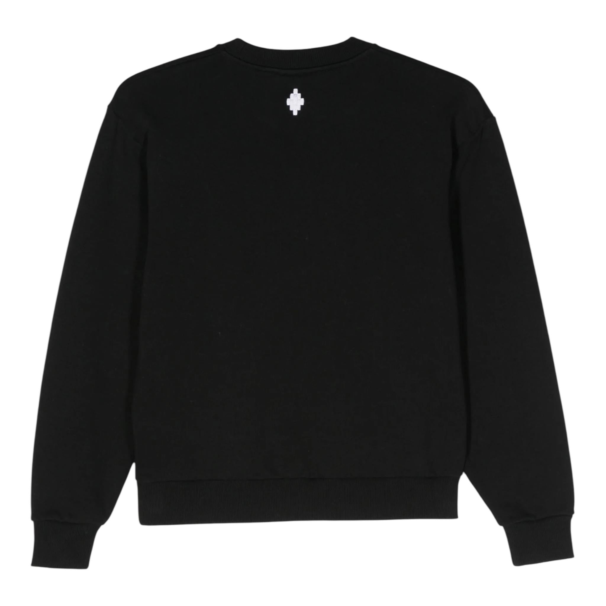 Marcelo Burlon Felpa Girocollo Tinta Unita con Stampa per Bambino CBB001F23 NERO MARCELO BURLON 