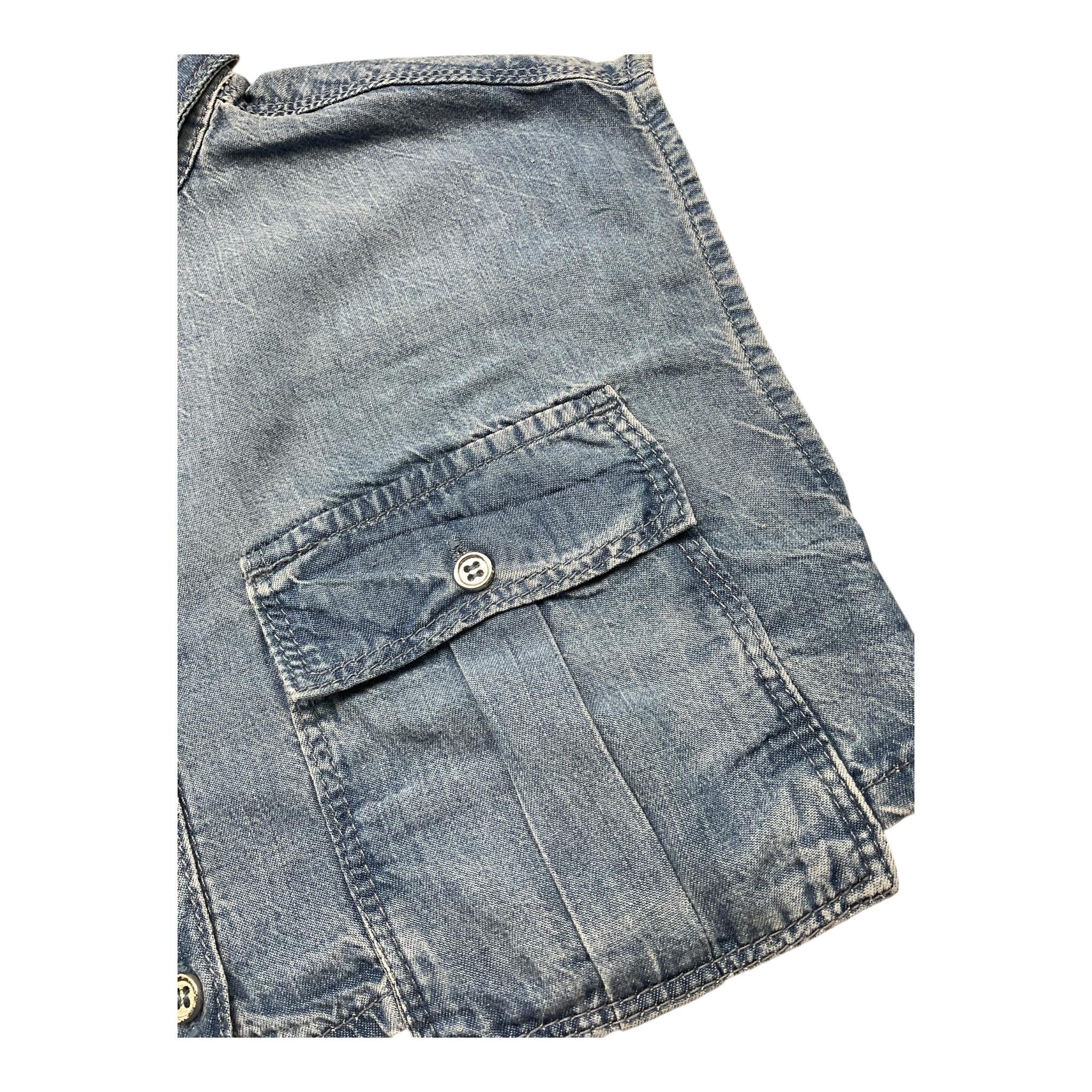 Liu Jo Camicia Giromanica In Denim  per Bambina GA5103 BLU LIU JO 