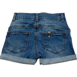 Liu Jo Short In Denim Tinta Unita con Girovita Regolabile per Neonata KA5068 BLU LIU JO 