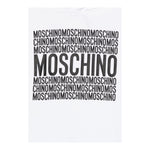 Moschino Felpa Chiusa con Cappuccio Tinta Unita con Stampe per Bambino HUF08T BIANCO MOSCHINO 