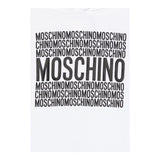 Moschino Felpa Chiusa con Cappuccio Tinta Unita con Stampe per Bambino HUF08T BIANCO MOSCHINO 