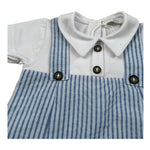 Coccode Pagliaccetto Mezza Manica con Finta Salopette per Neonato C55154 BLU COCCODE 