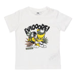 I Do T-Shirt Girocollo Tinta Unita con Stampa per Neonato 4B459N BIANCO I DO 
