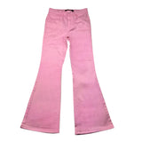 Guess Pantalone Modello A Zampa Tinta Unita Con Girovita Regolabile Rosa Per Bambina