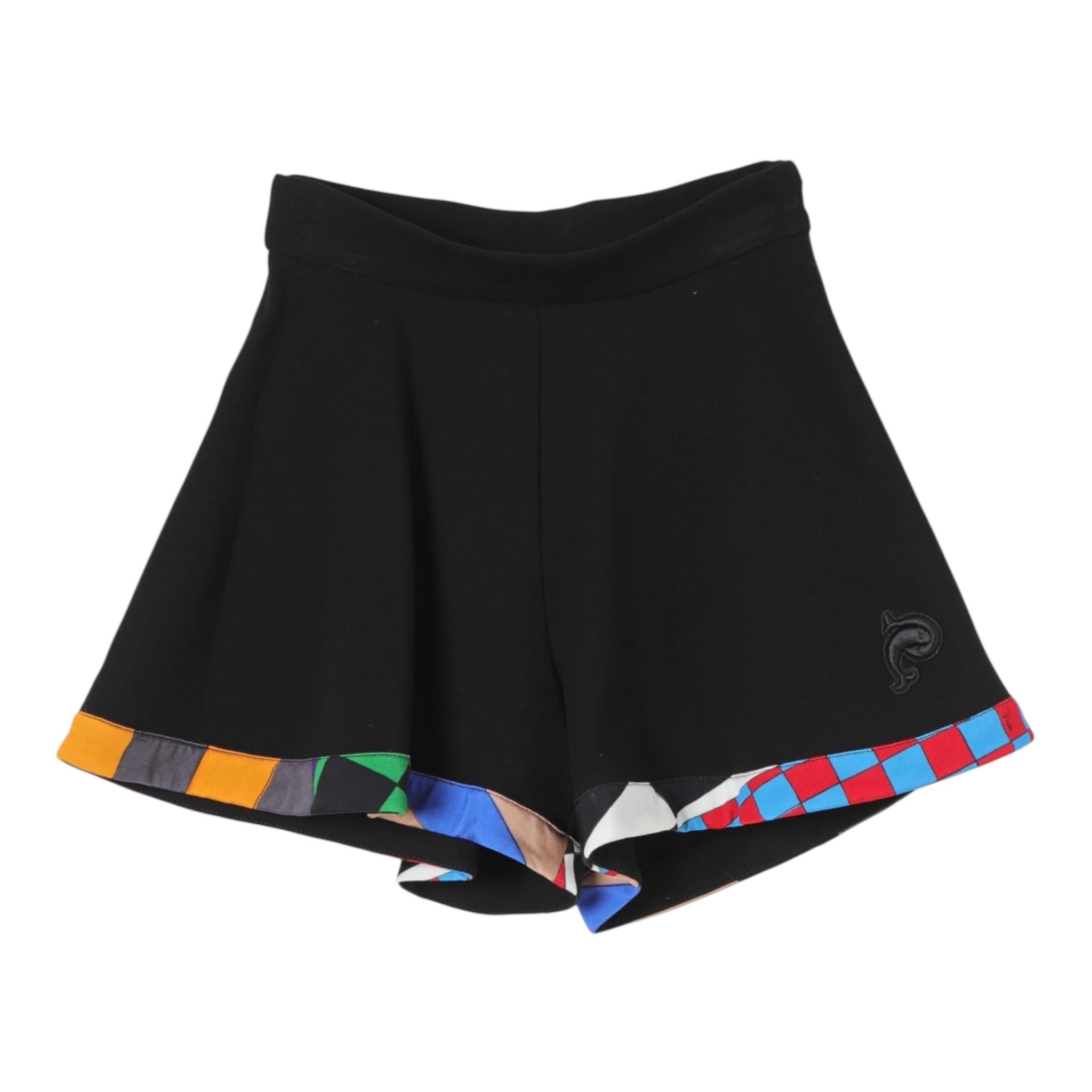 Emilio Pucci Short Tinta Unita con Elastico In Vita per Bambina PV6B49 NERO EMILIO PUCCI 