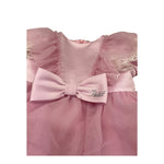 Petit Abito Mezza Manica Cerimoniale In Tulle per Neonata S2015651 ROSA PETIT 