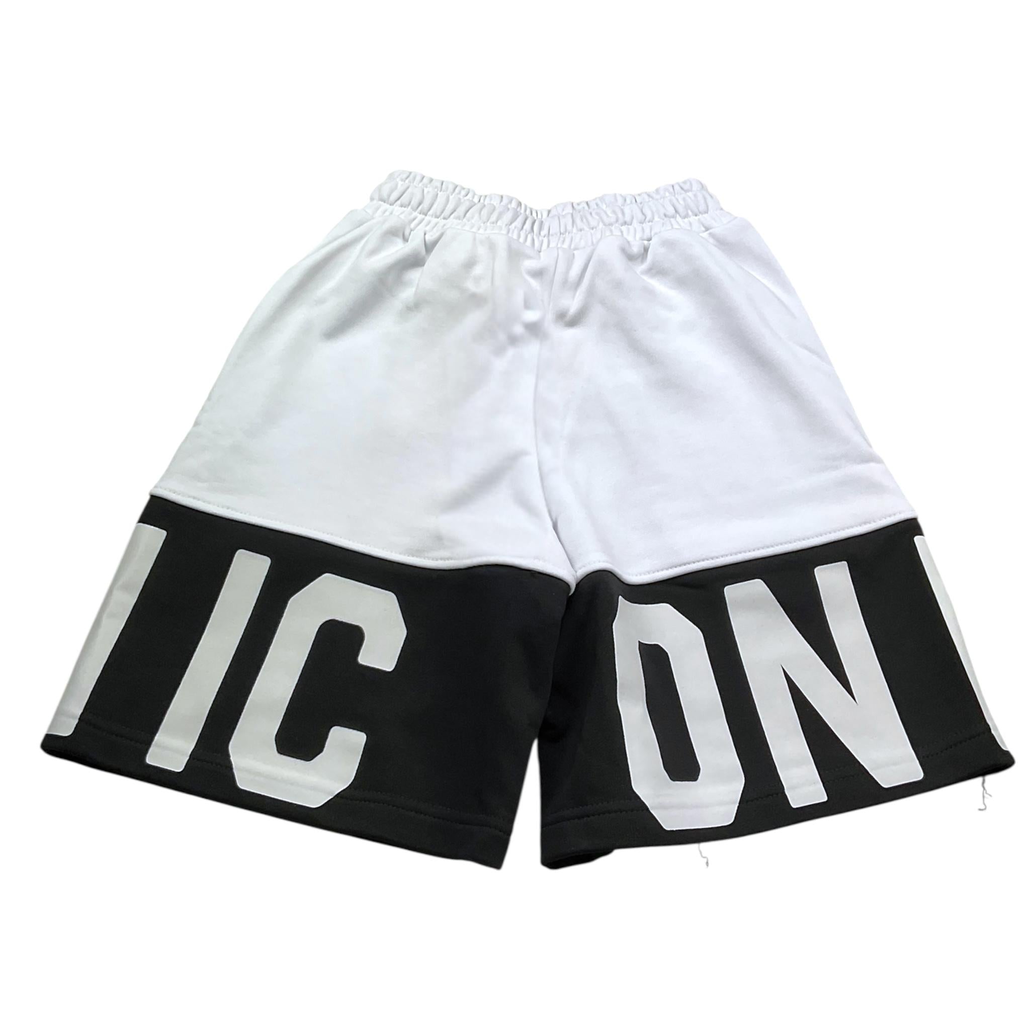 Icon Bermuda Bicolore con Stampa per Bambino IBSH00485 BIANCO/NERO ICON 