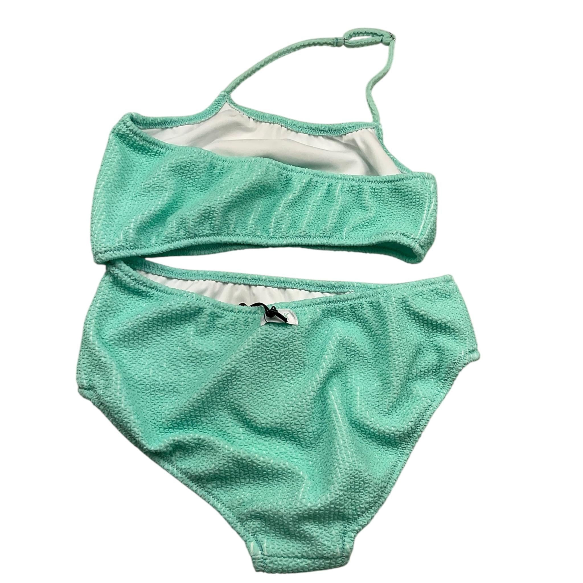 F**K Costume Intero Tinta Unita per Bambina FJ25G3L07 VERDE ACQUA F**K 