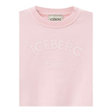 Iceberg Felpa Girocollo Tinta Unita con Logo per Bambina MFICE5151J ROSA ICEBERG 