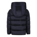 SAVE THE DUCK giubbino tinta unita con cappuccio Blu per Bambina J45650GJ BLU SAVE THE DUCK 