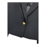 MOSCHINO giacca tinta unita con bottone in contrasto Nero per Bambina HAA00L NERO MOSCHINO 