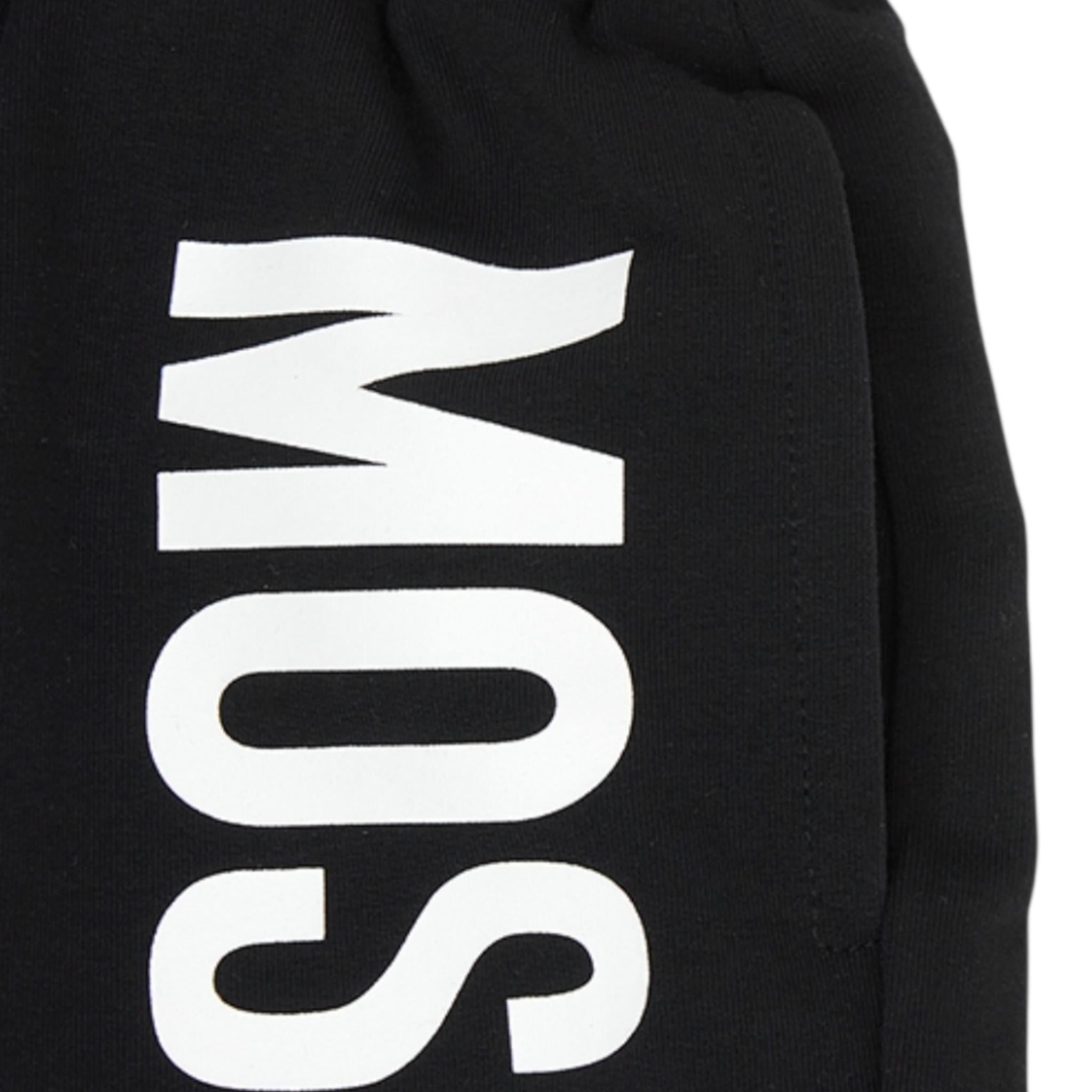 Moschino Bermuda In Tuta Tinta Unita con Logo per Bambino HUQ02FX NERO MOSCHINO 