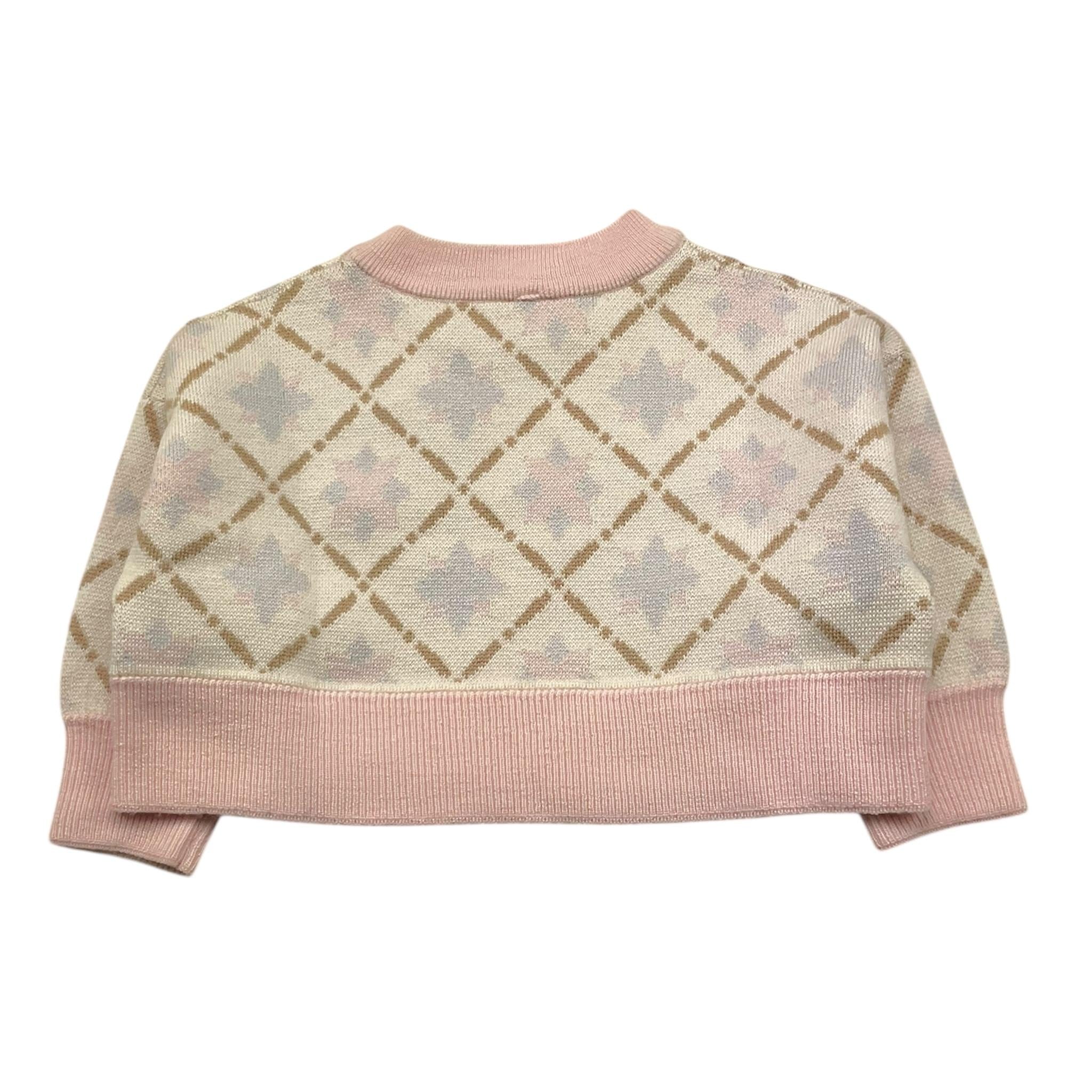 SIMONETTA maglia tinta unita con fantasia Panna per Bambina ST9B30 PANNA SIMONETTA 