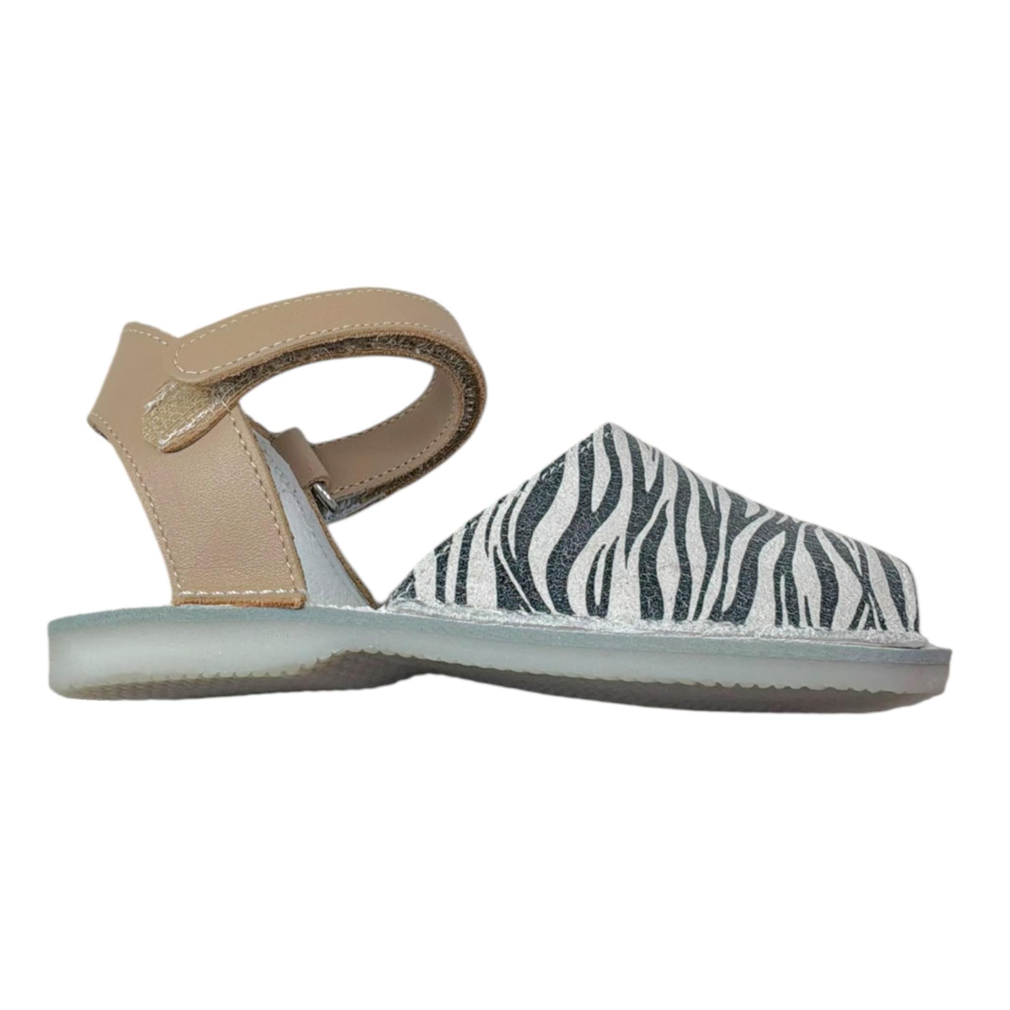 Indice Sandalo Tinta Unita Zebrato per Neonata 317 BIANCO INDICE 