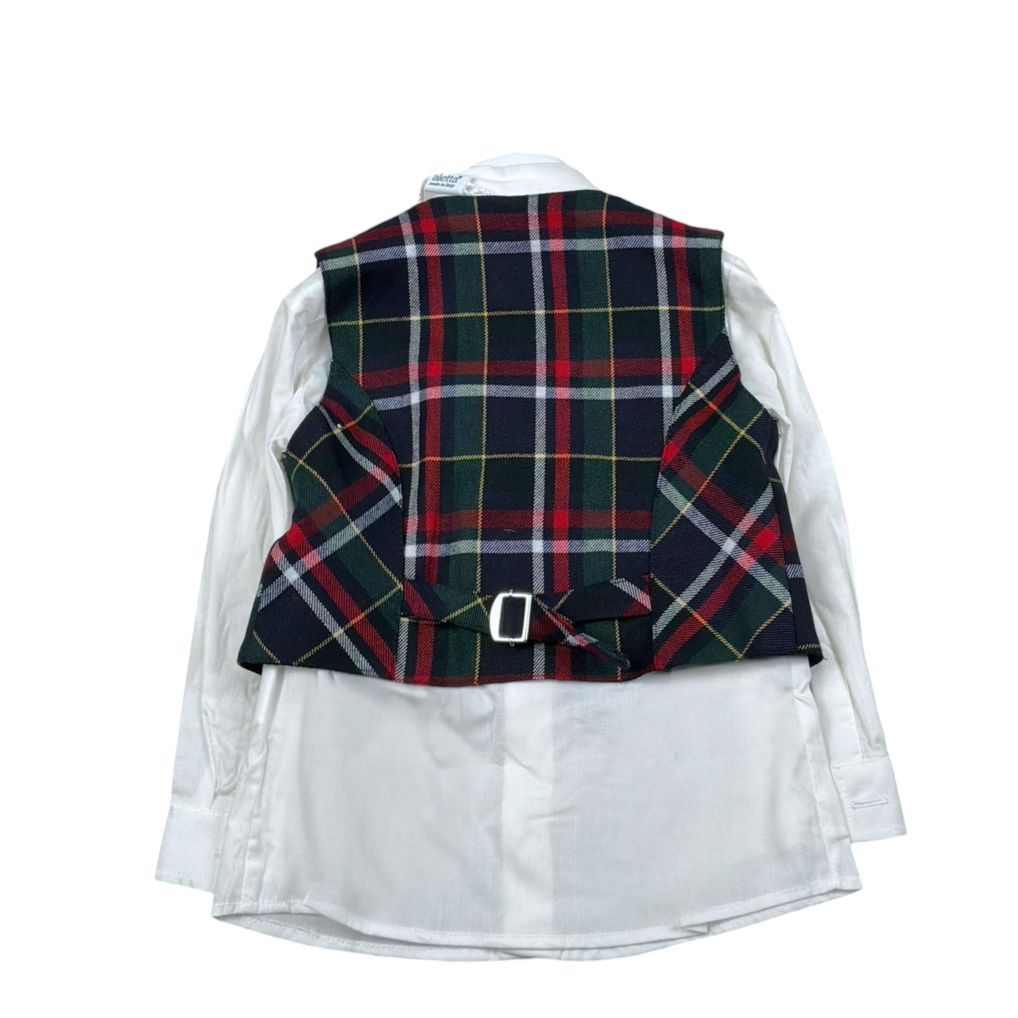 Aletta Completo 2 Pezzi Gilet-Camicia per Neonato M220422 BIANCO ALETTA 