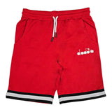 Diadora Bermuda Tinta Unita Con Stampa Logo Rosso Per Bambino