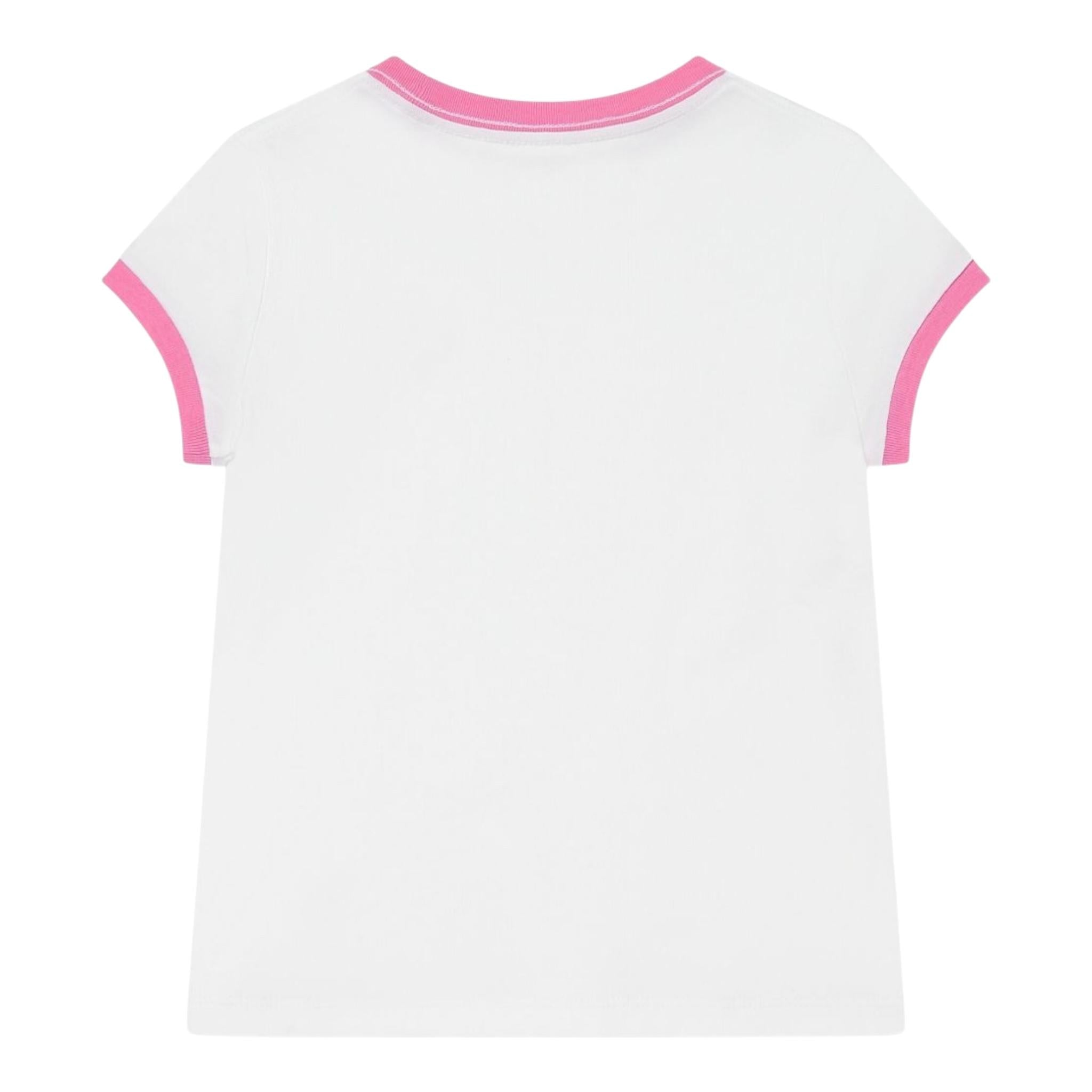 Ralph Lauren T-Shirt Girocollo Tinta Unita con Stampa per Bambina 313965017002 BIANCO RALPH LAUREN 