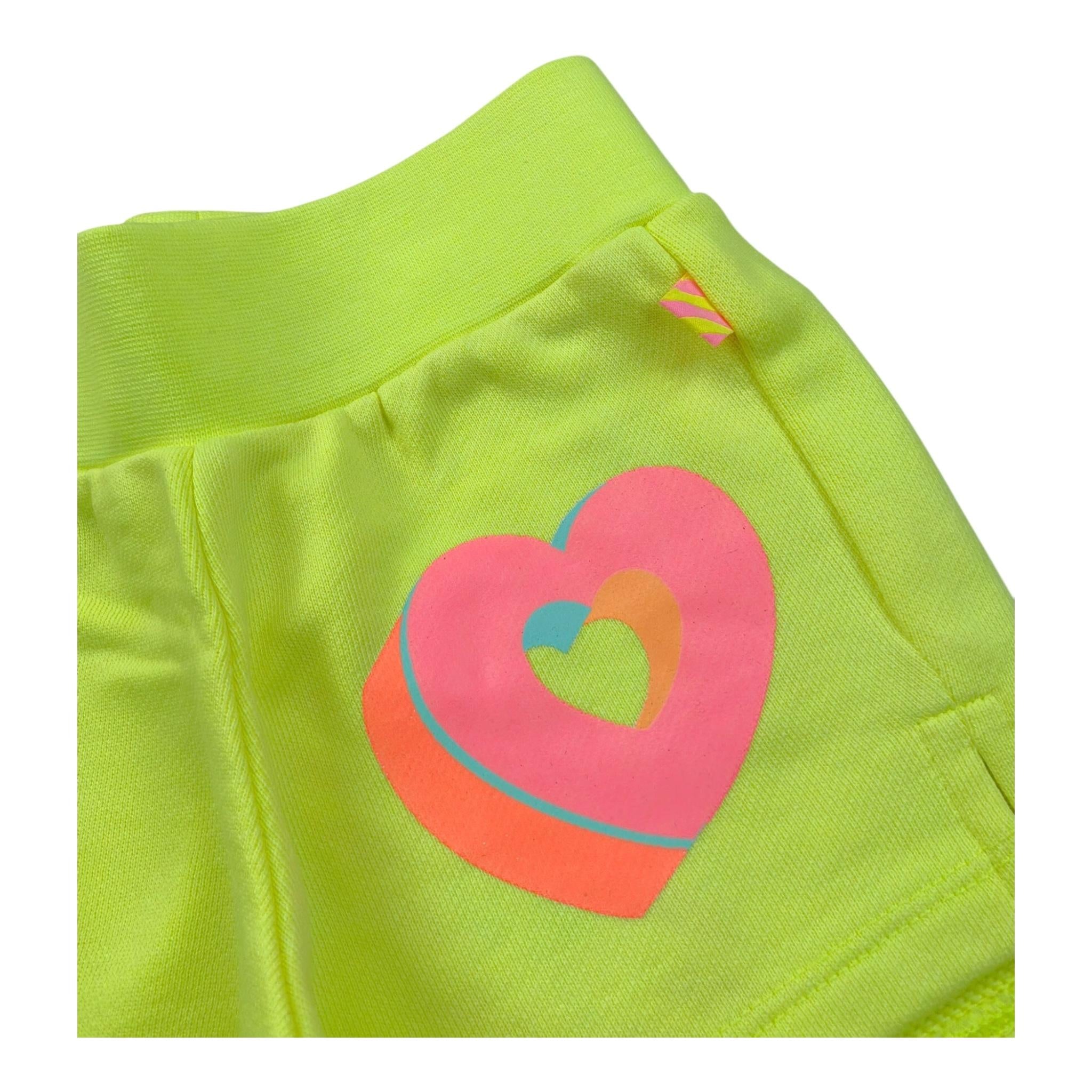 Billieblush Short Tinta Unita con Stampa per Neonata U21044XN GIALLO FLUO BillIEBLUSH 