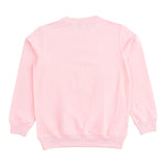 MOSCHINO felpa chiusa girocollo tinta unita con stampa logo Rosa per Neonata MUF05O ROSA MOSCHINO 