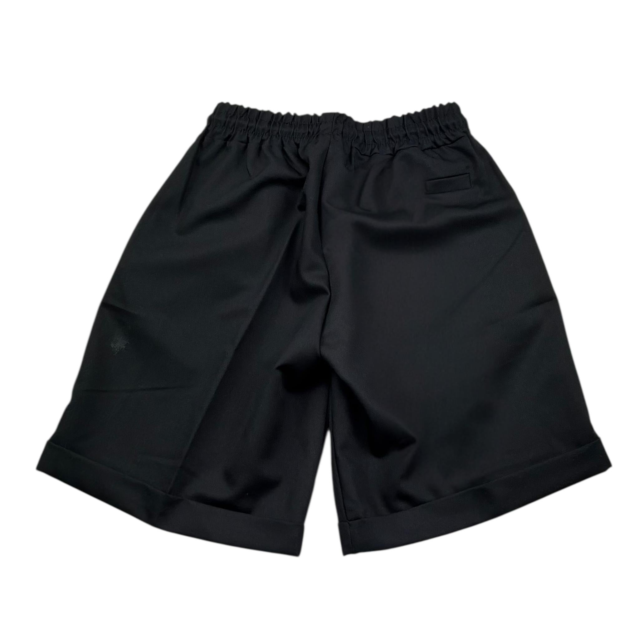 Make Bermuda Tinta Unita con Elastico In Vita per Bambino MK2446 NERO MAKE 