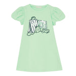 Liu Jo Abito Tinta Unita con Brillantini per Bambina KA5037J5003J VERDE LIU JO 