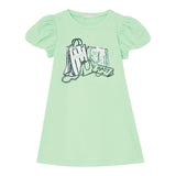 Liu Jo Abito Tinta Unita con Brillantini per Bambina KA5037J5003J VERDE LIU JO 