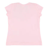 Monnalisa T-Shirt Girocollo Tinta Unita con Applicazioni per Bambina 11E628 ROSA MONNALISA 