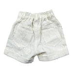 Miss Grant Short In Denim Tinta Unita con Elastico In Vita per Neonata MG1257X BIANCO MISS GRANT 