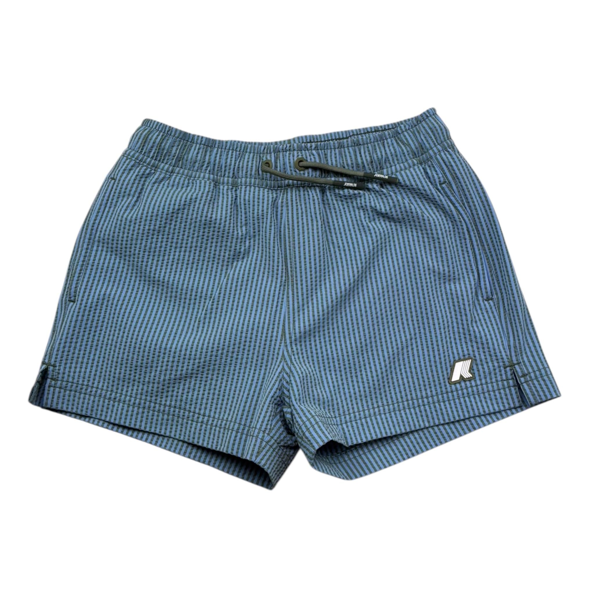 K-Way Costume Bermuda Tinta Unita con Fantasia A Righe per Bambino K71426W AZZURRO K-WAY 