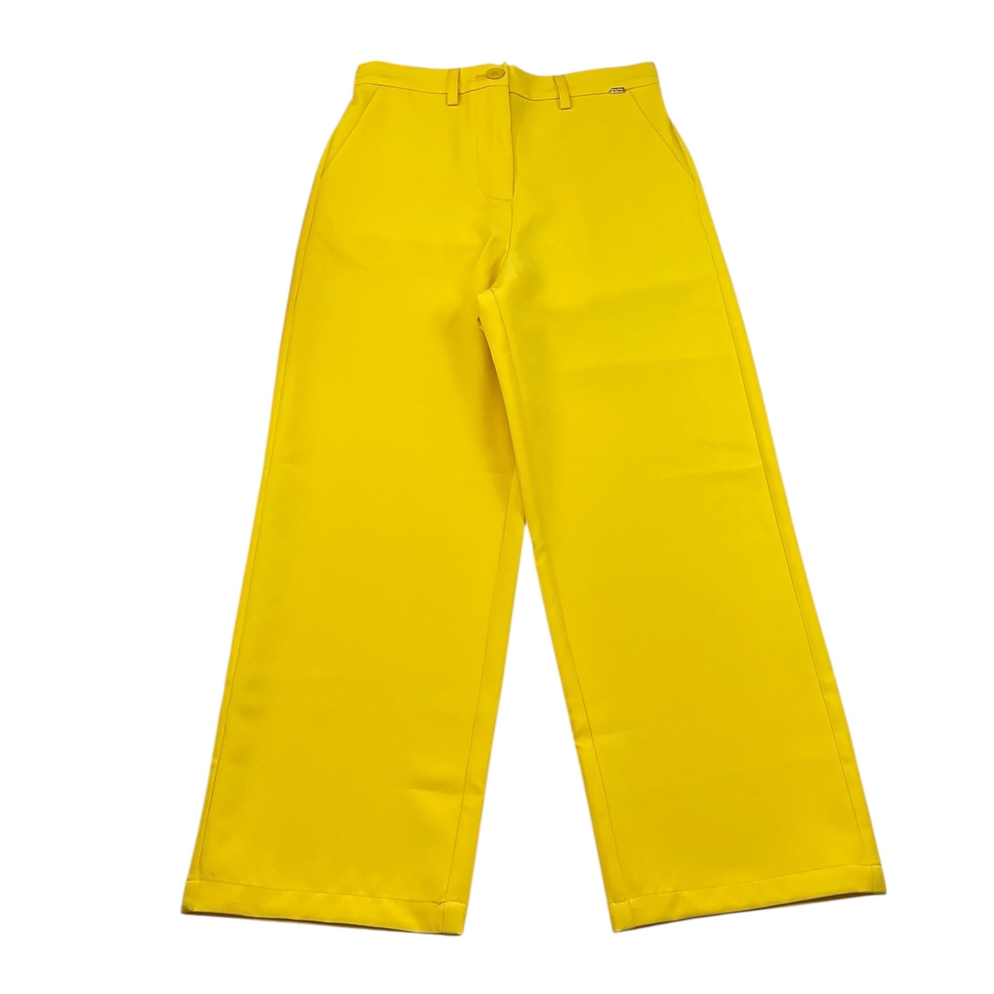 Fracomina Pantalone Tinta Unita con Elastico In Vita per Bambina FM1008 GIALLO FRACOMINA 