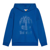 Timberland Felpa Chiusa con Cappuccio Tinta Unita con Logo per Bambino T60449 BLU TIMBERLAND 