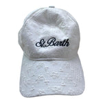 Saint Barth Cappello Modello Berretto Tinta Unita con Stampa per Bambina 00238L BIANCO SAINT BARTH 