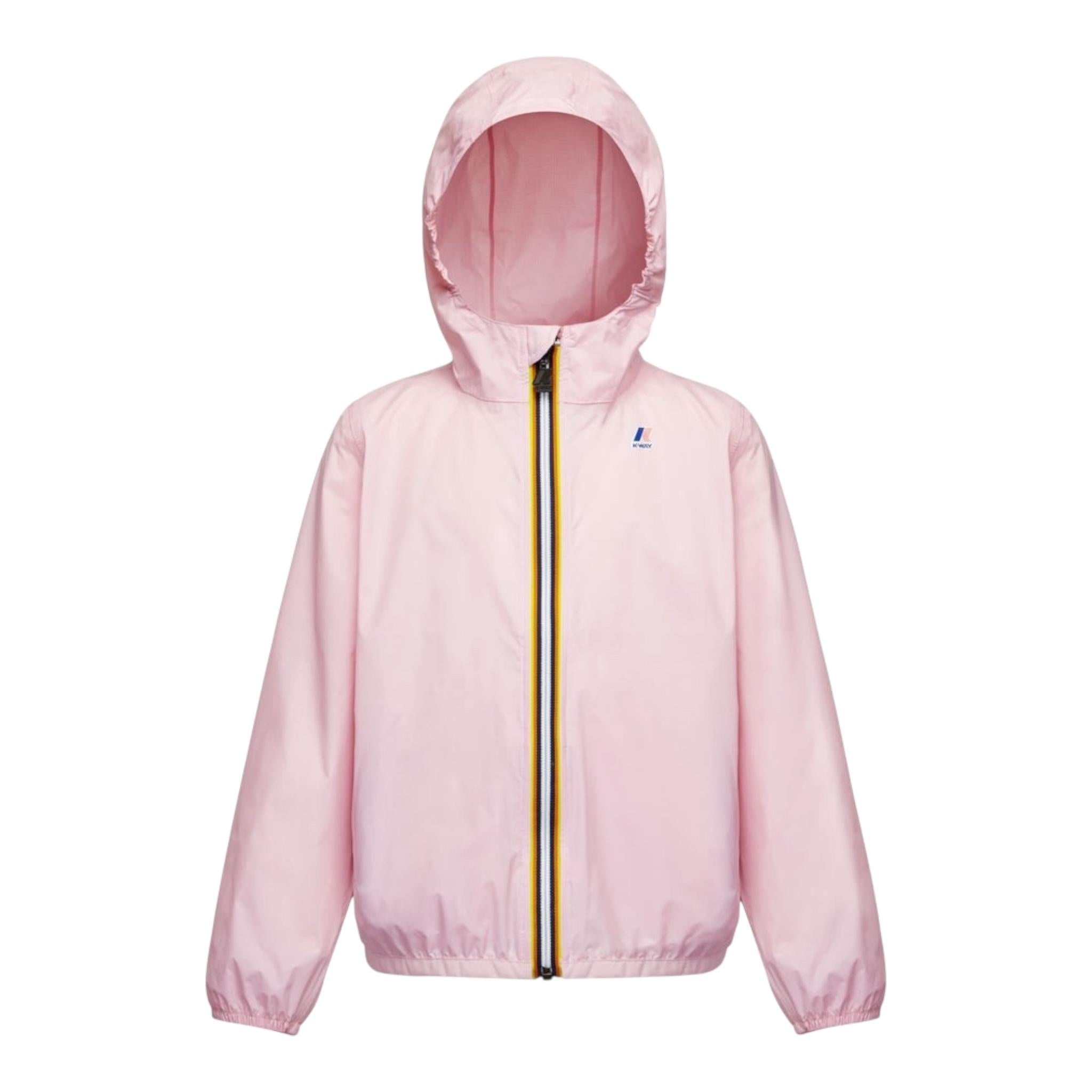 K-Way Giubbino Tinta Unita con Zip E Cappuccio per Bambina K61336E ROSA K-WAY 