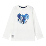 MAYORAL shirt girocollo tinta unita con stampa in contrasto Bianco per Bambino 4059 BIANCO MAYORAL 