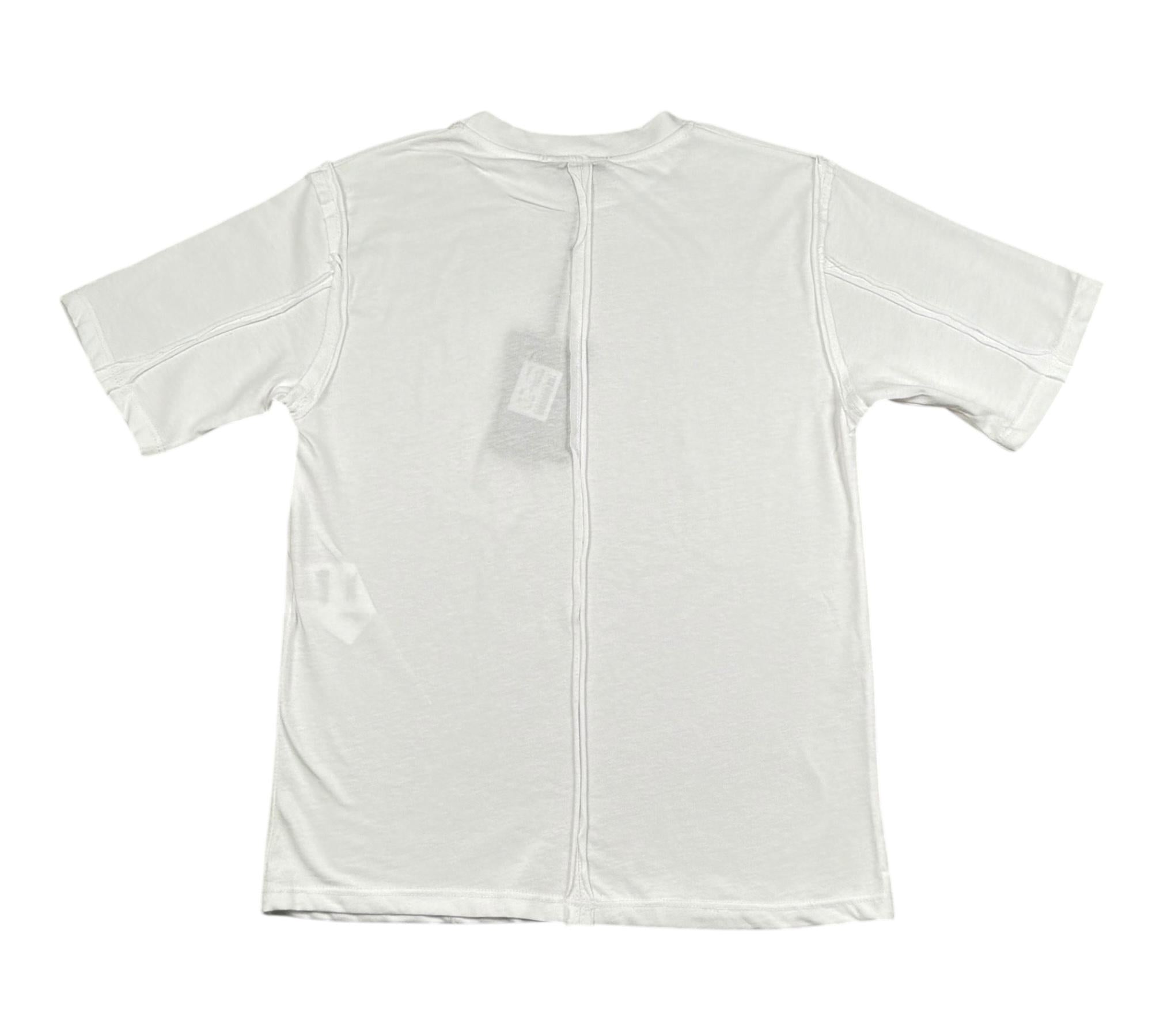 Paolo Pecora T-Shirt Girocollo Tinta Unita con Stampa per Bambino PP4362 BIANCO PAOLO PECORA 