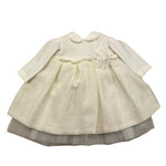 LALALU' abito manica lunga tinta unita con paillettes Panna per Bambina VTL008NJ PANNA LALALU' 