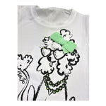 Liu Jo T-Shirt Girocollo Tinta Unita con Stampe per Bambina KA5082J BIANCO LIU JO 