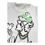 Liu Jo T-Shirt Girocollo Tinta Unita con Stampe per Bambina KA5082J BIANCO LIU JO 