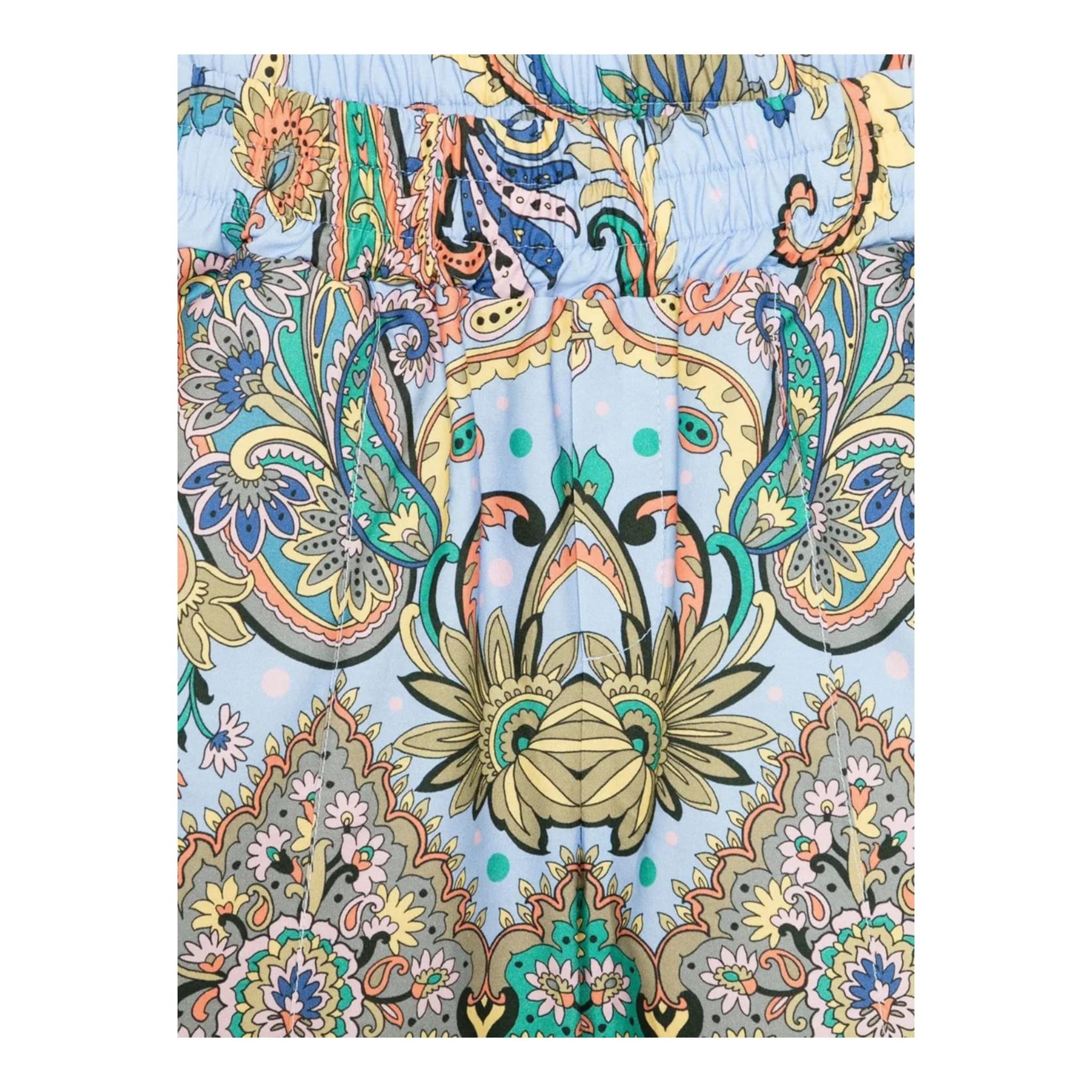 Etro Short Tinta Unita con Stampa per Bambina GW6Q79 AZZURRO ETRO 