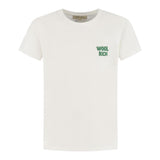 Woolrich T-Shirt Girocollo Tinta Unita con Logo per Bambino CFWKET0140MRUT PANNA WOOLRICH 