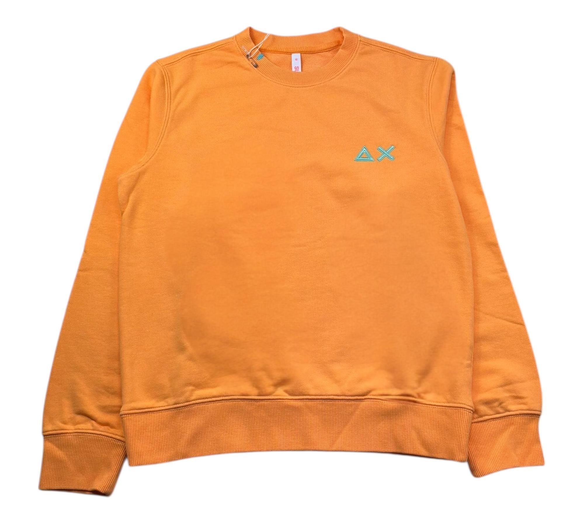 Suns68 Felpa Chiusa Girocollo Tinta Unita con Logo per Neonato F34303 ARANCIONE SUNS68 