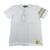 Datch T-Shirt Girocollo Tinta Unita Con Stampa Bianco Per Bambino
