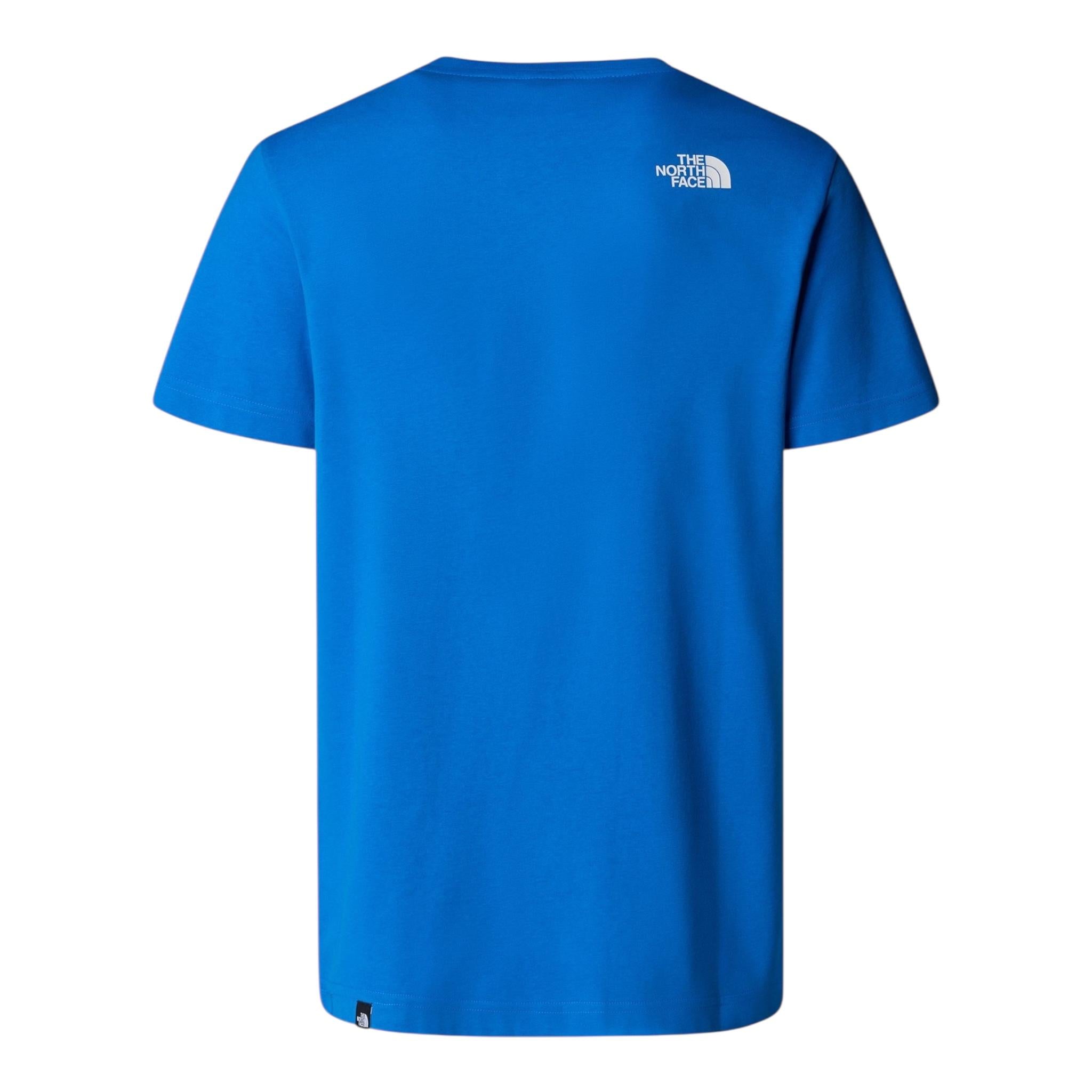 The North Face T-Shirt Girocollo Tinta Unita con Stampe per Bambino NF0A8DRPT4S BLU THE NORTH FACE 