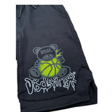 Disclaimer Bermuda Felpa tinta unita con Logo Nero per Bambino 23EDK53814 NERO DISCLAIMER 